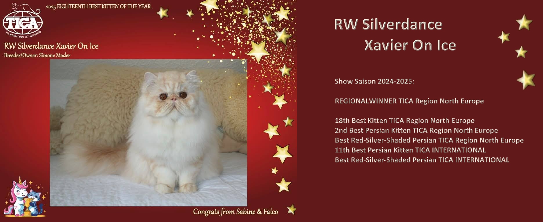 TICA RW Silverdance Xavier On Ice